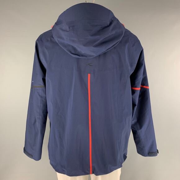 KJUS Chest Size XXL Size XXL Navy Red Polyamide Windbreaker Jacket - Picture 3 of 6